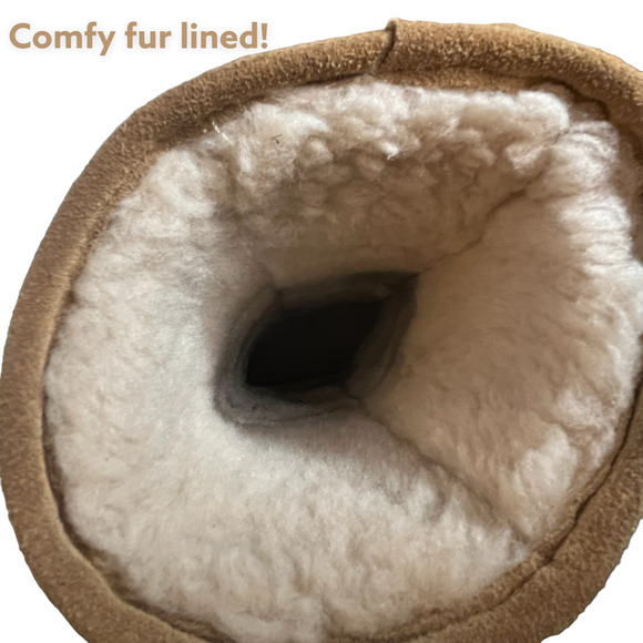 Bjorndal Zoe Suede Tan fur lined boot size 7 EUC - Picture 7 of 8